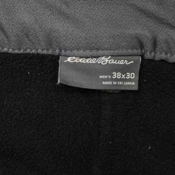 Eddie Bauer Pants Mens 38x26 Green Fleece Lined Tech Nylon Stretch Cargo Pocket - Picture 11 of 16